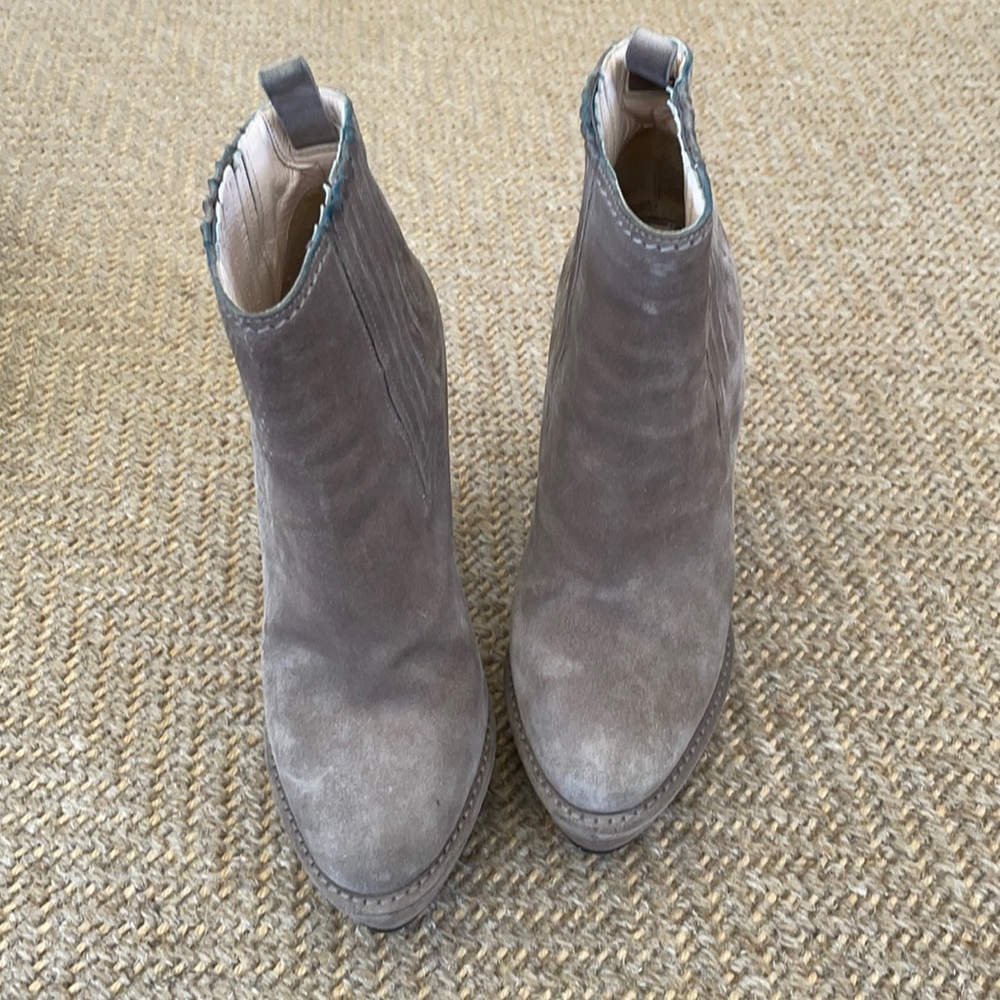 Platform Prada suede boots